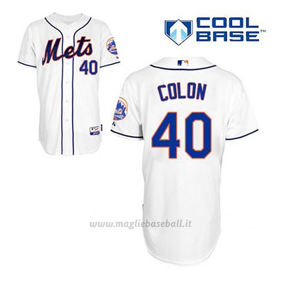 Maglia Baseball Uomo New York Mets Bartolo Colon 40 Bianco Alterner Cool Base